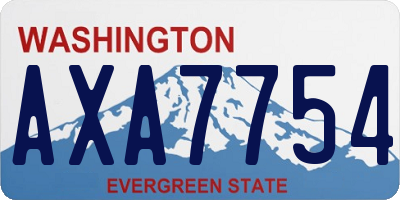 WA license plate AXA7754