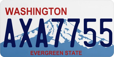 WA license plate AXA7755