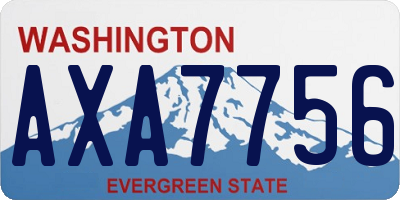 WA license plate AXA7756