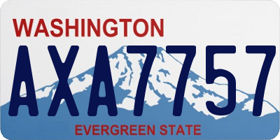 WA license plate AXA7757