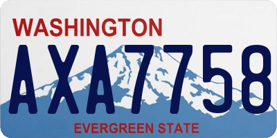 WA license plate AXA7758