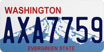 WA license plate AXA7759