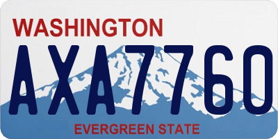 WA license plate AXA7760