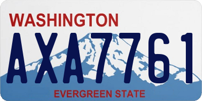 WA license plate AXA7761