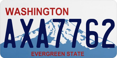 WA license plate AXA7762