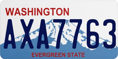 WA license plate AXA7763