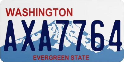 WA license plate AXA7764