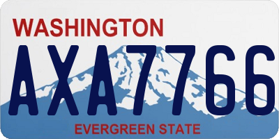 WA license plate AXA7766