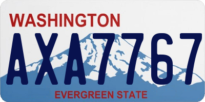 WA license plate AXA7767