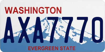 WA license plate AXA7770