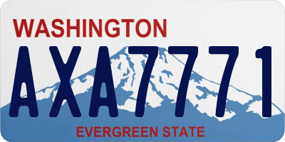 WA license plate AXA7771