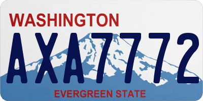 WA license plate AXA7772