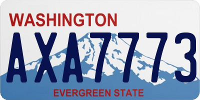 WA license plate AXA7773