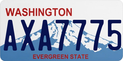 WA license plate AXA7775