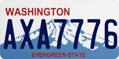 WA license plate AXA7776