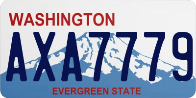 WA license plate AXA7779