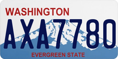 WA license plate AXA7780