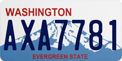 WA license plate AXA7781