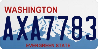 WA license plate AXA7783
