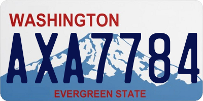 WA license plate AXA7784