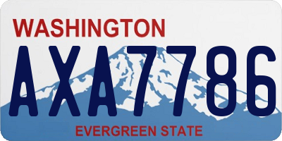 WA license plate AXA7786