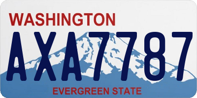 WA license plate AXA7787
