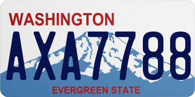 WA license plate AXA7788