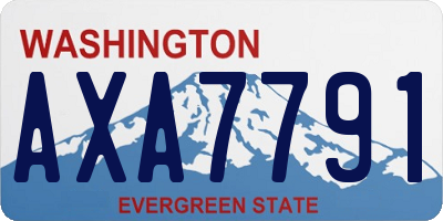 WA license plate AXA7791