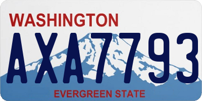 WA license plate AXA7793