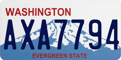 WA license plate AXA7794