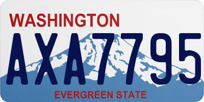 WA license plate AXA7795