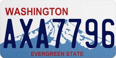 WA license plate AXA7796