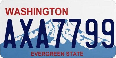 WA license plate AXA7799