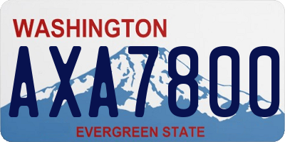 WA license plate AXA7800