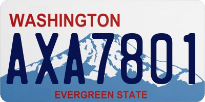 WA license plate AXA7801