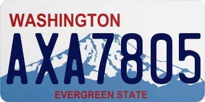 WA license plate AXA7805