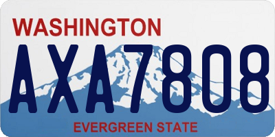 WA license plate AXA7808