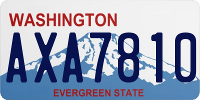 WA license plate AXA7810