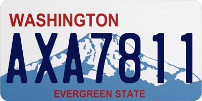 WA license plate AXA7811
