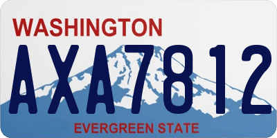 WA license plate AXA7812