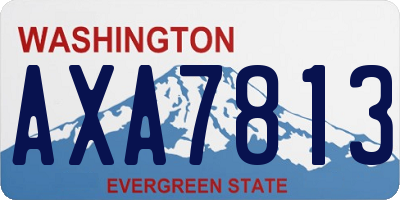 WA license plate AXA7813