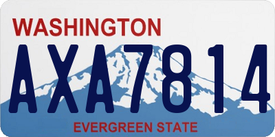 WA license plate AXA7814