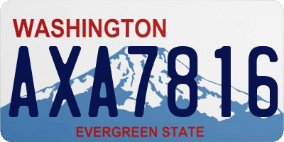 WA license plate AXA7816