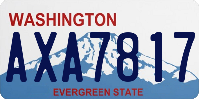 WA license plate AXA7817