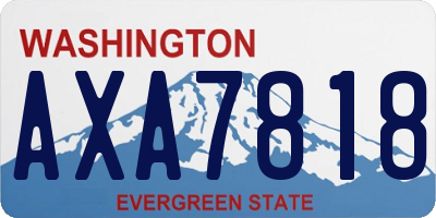 WA license plate AXA7818