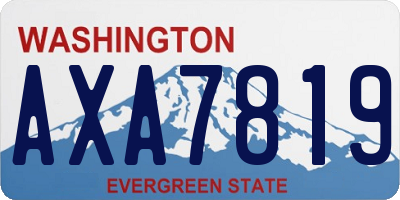 WA license plate AXA7819