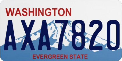 WA license plate AXA7820