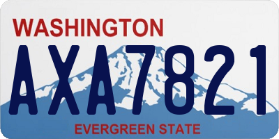 WA license plate AXA7821