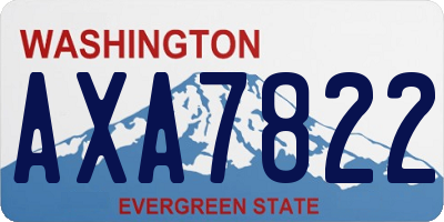 WA license plate AXA7822