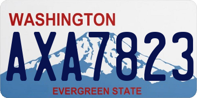 WA license plate AXA7823
